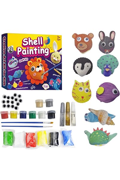Home Smart Sea Shell Painting for Kids Paint your own Sea Shell 43 pcs set wi...