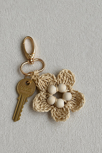 La La'Graccio Paris La'Graccio Paris Wicker Flower Keychain Wicker Flower