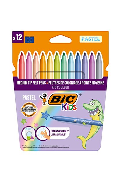 Bic Set 12 markere de colorat, Bic, Kids Couler, Culori Pastel