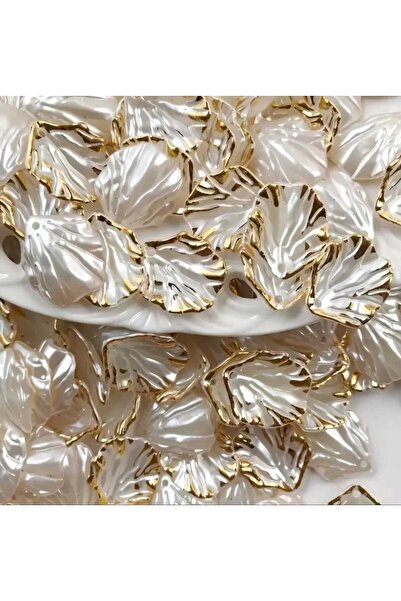 yiğit aksesuar Beyaz Gold 20 Adet Deniz Ürünleri sedefli istiridye İnci boncu...
