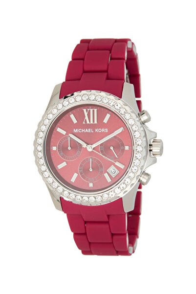 Michael Kors Everest Chronograph Watch with Silicone Strap (MKO1202) Women's