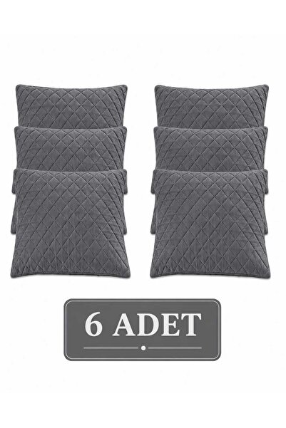 Valezium 6 Adet 50x70 Cm Kapitone Desenli Fermuarlı Tela Yastık Koruyucu Alez