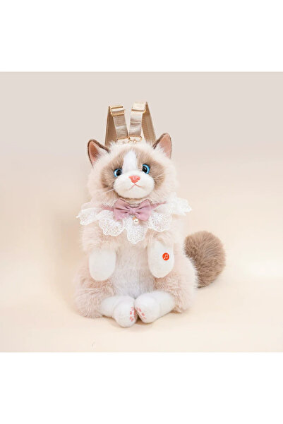 Generic Cat Plush Backpack with Adjustable Straps & Zipper Closure - Black | ...