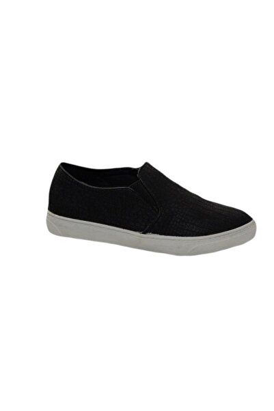 OEM Pantof tineresc tip sport, culoare neagra, din piele ecologica mata