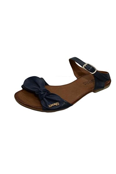 OEM Sanda de vara casual, de culoare bleumarin, cu talpa joasa