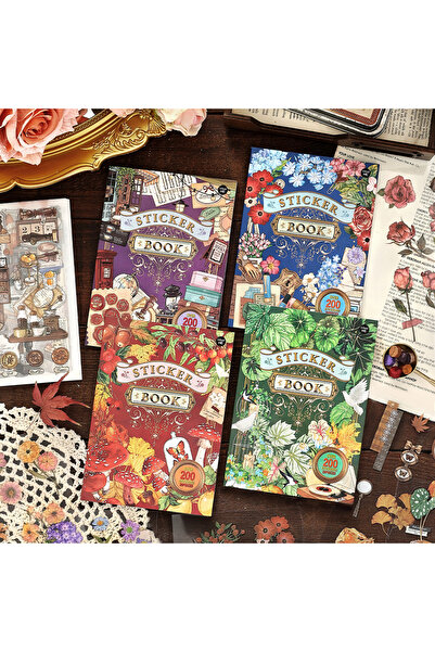 Choice full set 20sheets/book Memory Parade Series Creative Retro Plants Flow...