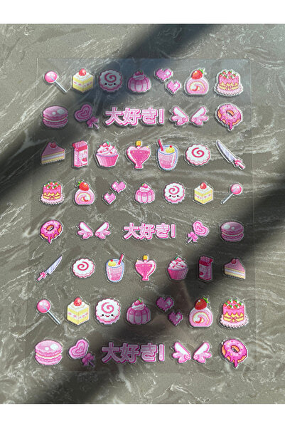 Choice 30 Y2k Pvc Mini Cute Pattern Stationery Sticker Nail Art Waterproof Di...