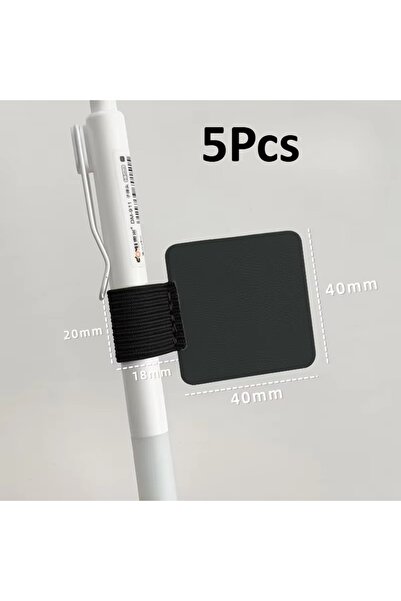 Choice14 Black 5Pcs 1/5Pack Elastic Pen Loop Holder for Notebooks Journals Pl...