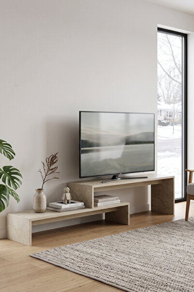 Skandi homeworks ATLAS 190 cm Modern TV Sehpası Minimalist İskandinav TV Ünitesi