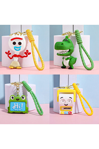 Choice1 4PCS Disney Toy Story Figure Keyring Woody Buzz Alien Smarty Pants Ca...