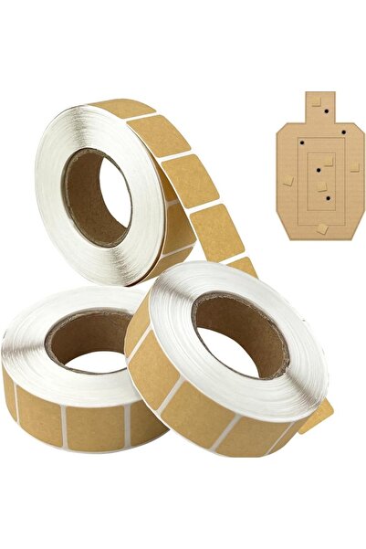Choice 3 roll brown 1000/3000 pcs Self-adhesive Target Pasters 0.87" Square S...
