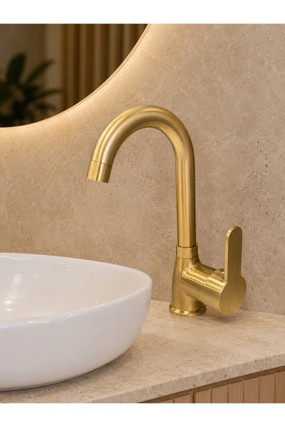 Fualora Bathroom Sink Faucet 360 Degree Swivel Spout Matte Gold