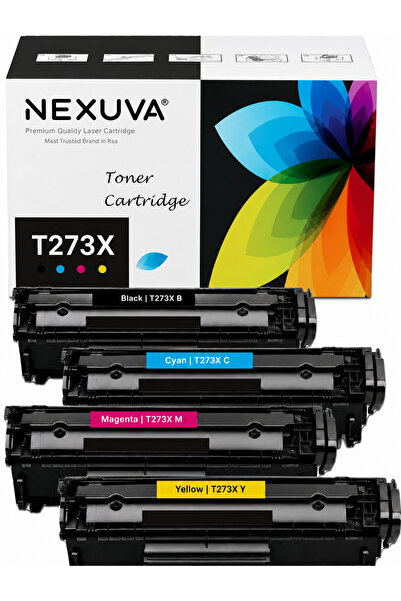 Nexuva مجموعة من 4 خراطيش حبر متوافقة عالية الإنتاجية TN273X لطابعات براذر