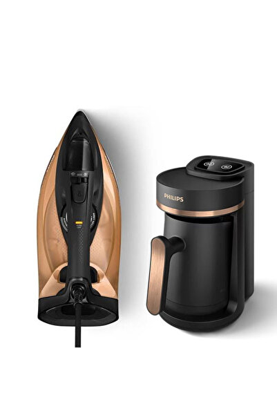 Philips DST7040/80 Azur ütü ve Hda150/60 Türk Kahve Makinesi Set