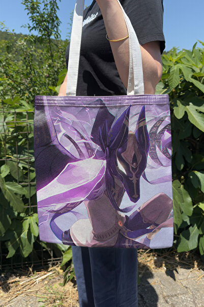 ZipZap Cyno Genshin Impact V4 Double Sided Canvas Print Tote Bag Anime Bag