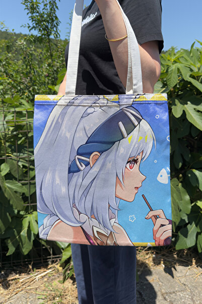 ZipZap Mualani Genshin Impact V3 Double-Sided Canvas Print Tote Bag Anime Bag