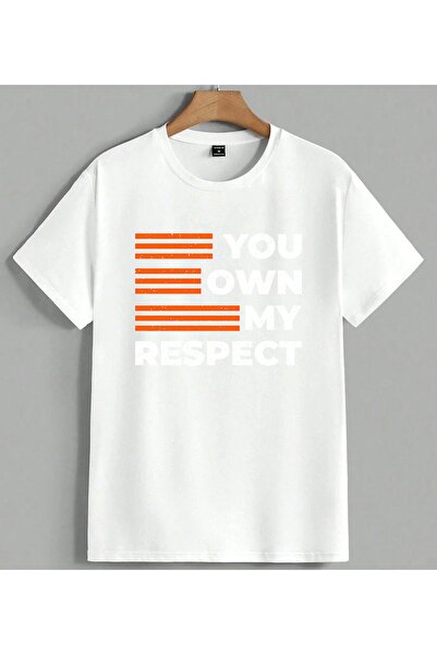 ELFERA Orange Bar Graph Data Analysis Printed Unisex Oversize T-Shirt White