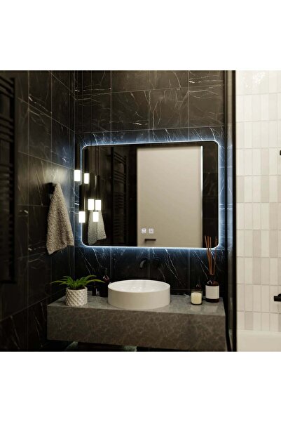 OEM Oglinda LED Dreptunghiulara ARTEA Touch, 80X60cm, Sistem Dezaburire, Dima...