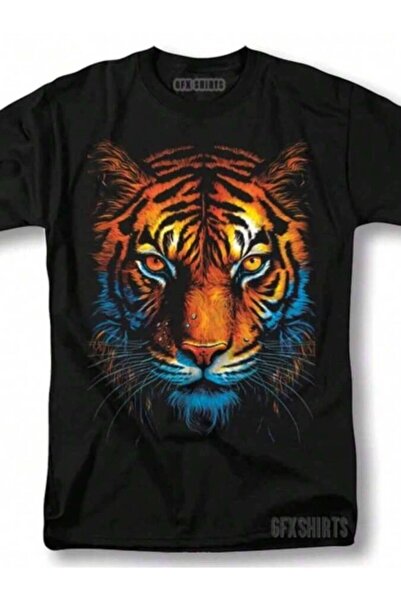 9TAY تي شيرت Angry Tiger بتصميم جرافيك مخيف ورائع للصالة الرياضية، هدية رائعة-2