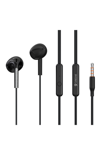 Celebrat Ακουστικά Handsfree G 28 Ενδοωτικά με βύσμα 3.5 χιλιοστών Μαύρα