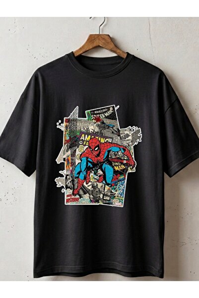 SVART WEAR Μπλουζάκι με στάμπα Spider-Man, Unisex, Oversize, 100% βαμβακερό