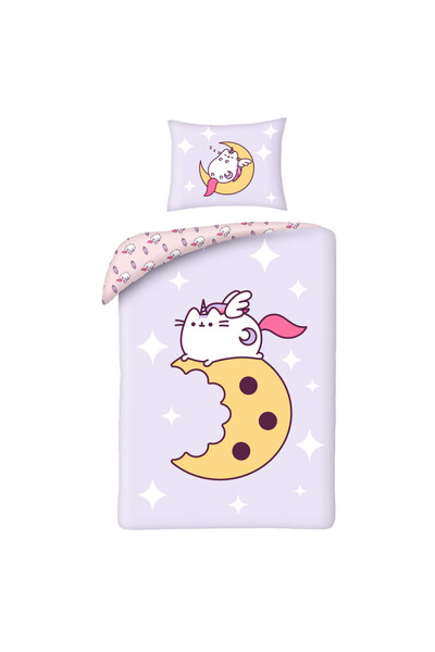 Pusheen Moon Husă de pat 140×200cm, 70×90 cm microfibră