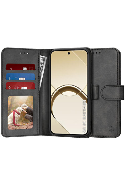 Techsuit Husă pentru Realme 16 5G, tip agendă, protecție antișoc