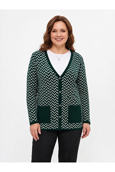 onno style women Classic Knitted Buttoned Jacket