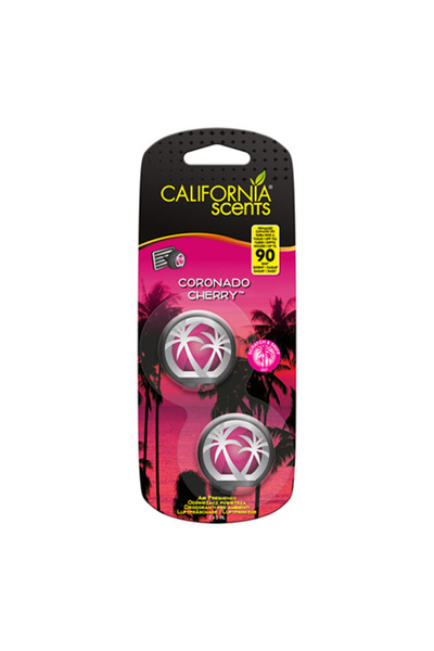 California Scents Mini Difuzor – Parfum auto Coronado Cherry, 2 x 3 ml