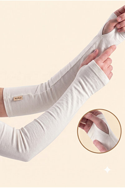 MyReal Finger-Grip Lycra Combed Cotton Sleeves - Flexible, Anti-Sweat, Non-Ir...