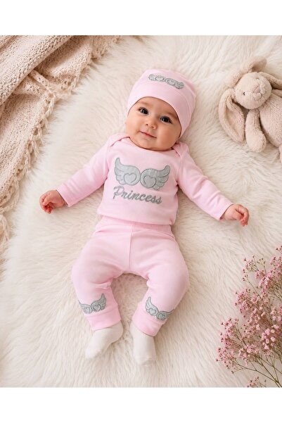 Kız Bebek Kanatlı Badili Takım 3'lü Set