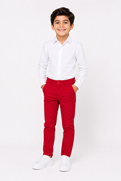 tinytrends Erkek Çocuk Okul Gömlek Gabardin Pantolon Kombini Yeni Sezon Okula Dönüş