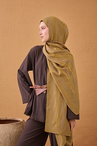 Silk Home Naia Cotton Shawl Lyra Mustard