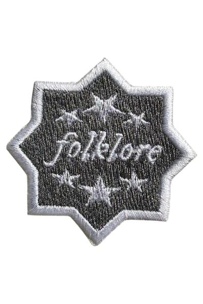 OEM Embroidered iron-on textile patch TS Eras Logo silver star album with whi...