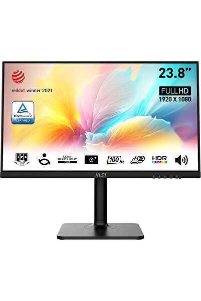 MSI Modern MD2412P 23.8 Inch Full HD Office Monitor - 1920 x 1080 IPS Panel, ...