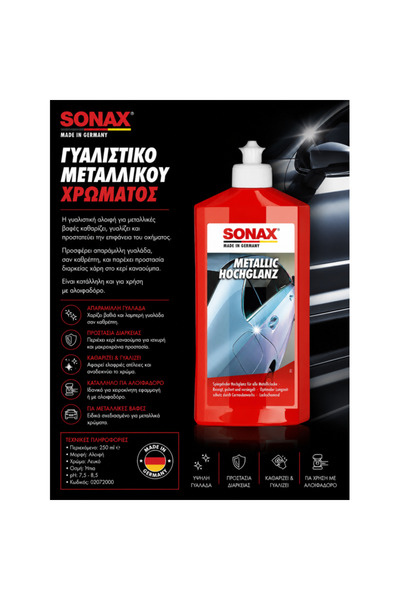 Sonax Γυαλιστικό Μεταλλικού Χρώματος 250ml