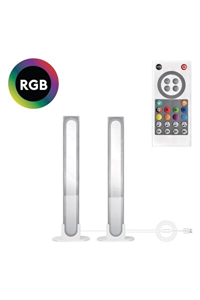 Velaris Set 2 Lămpi LED RGB USB pentru petrecere, 20 Programe, 7.5x3.5x28cm, ...