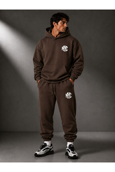COMANCHERO Unisex Nyc Monogram Printed Winter Tracksuit Set