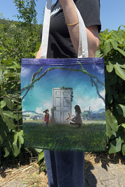 ZipZap Suzume V5 Summer Winter Double-Sided Canvas Print Tote Bag Anime Bag