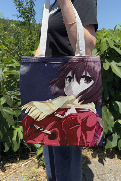 ZipZap Erased V3 Summer and Winter Double-Sided Canvas Print Tote Bag Anime Bag