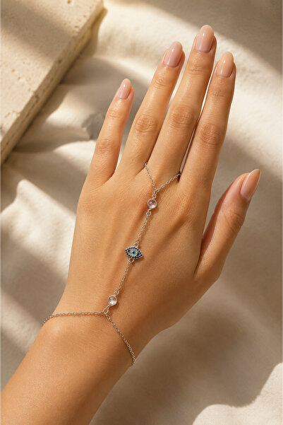 PABALAS Women's Silver Color Eye Figured Shahmeran Bracelet – Adjustable Eleg...