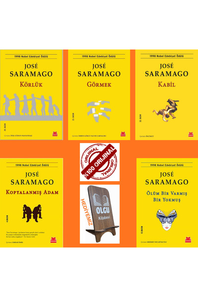 Kırmızı Kedi Yayınları Saramago 5 kitap / Körlük - Görmek - Kabil - Kopyalanm...