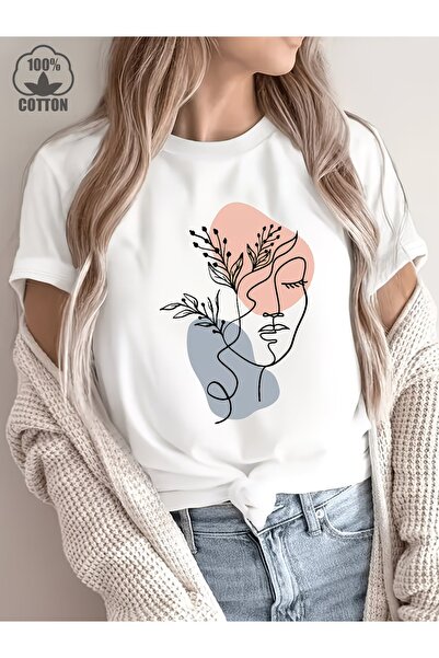 puolikuu Unisex Comfortable Fit Tshrit Printed Tshirt