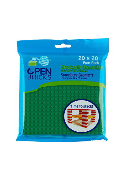 SES Creative Jucarie - Seturi de constructie - Placi verzi 20x20 (4 buc)