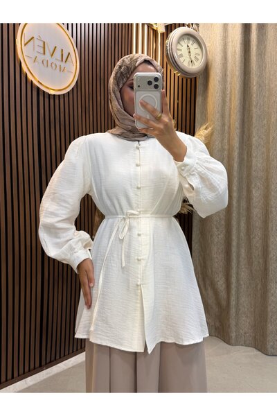 Fashionbox Arel Muslin Fabric Tunic |   White