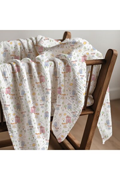 Alpıno Newborn, Muslin Cover & Blanket (100% Cotton Baby Blanket 100 cm X 100...
