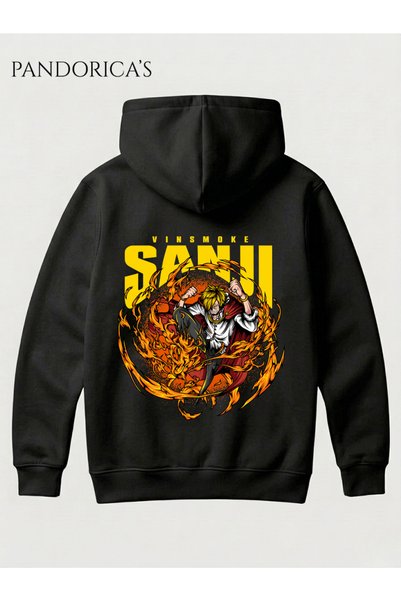 Grafftee Clothing One Piece Özel Tasarım Serisi "VINSMOKE SANJI" Yazılı Sırt ...