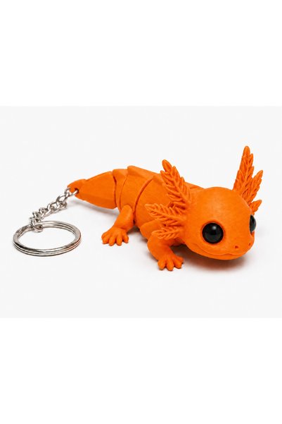Generic Brand Movable Axolotl Keychain - Adorable Articulated Bag Charm
