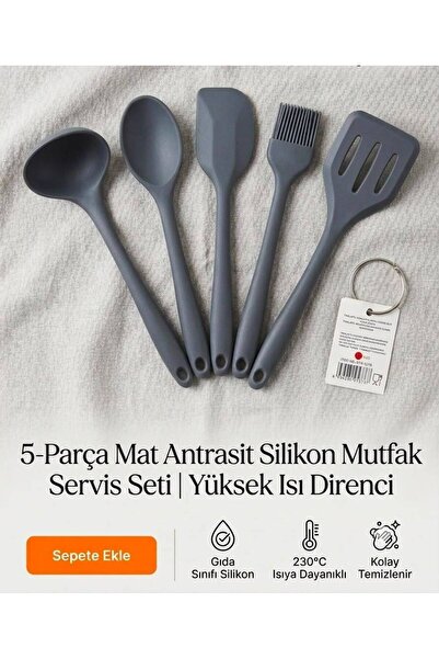 AYS DEKOR Ultra Hard Tip Heat Resistant Silicone Serving Set, Ladle, Spatula,...