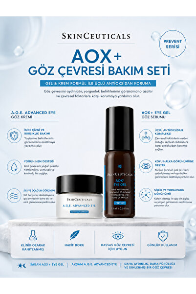 SkinCeuticals A.G.E. Advanced & AOX+ Yaşlanma Karşıtı Koyu Halka ve Kırışıklı...